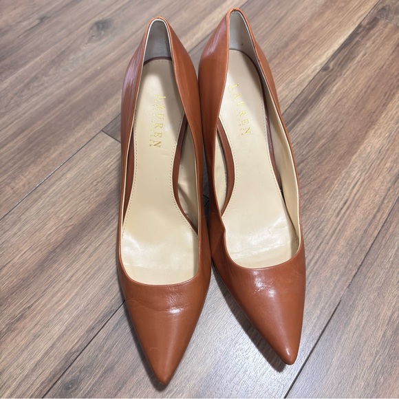 Ralph Lauren Brown Leather Heels - Picture 2 of 8